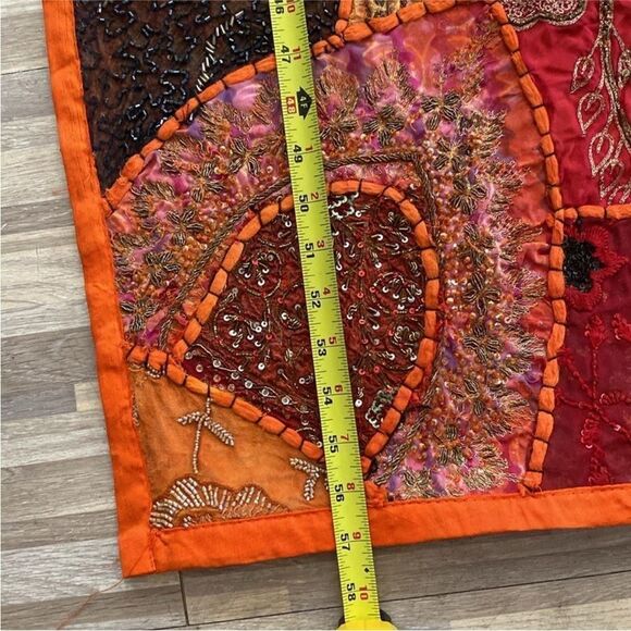 Colorful Patchwork Tapestry Wall Hanging, handmade in India - Picture 16 of 16